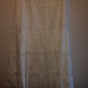 i.e. relaxed raw edge eyelet skirt